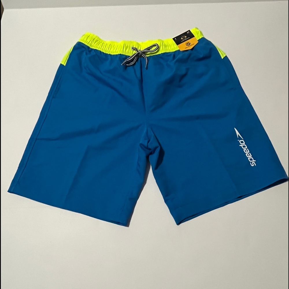 Speedo Mens Swim Trunks Size S Blue/Yellow
